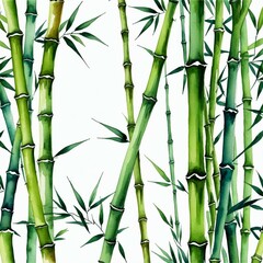 Fototapeta premium 水墨画風の竹です。AI生成画像を利用してます。