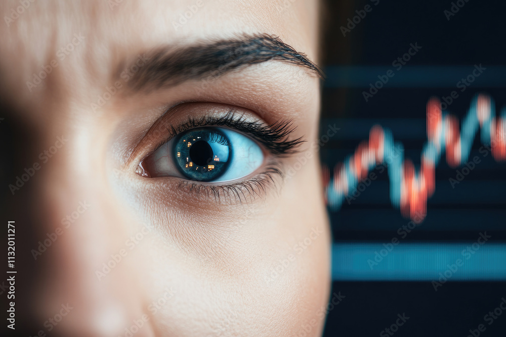 Poster automated analysis of dynamic stock market trends, machines interpreting real-time financial data fo