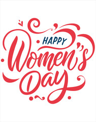 Obraz premium minimalist happy women's day t-shirt typography design.