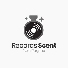Fototapeta premium Record Scent Logo Design Template. Good for Business, Agency, Community and Organization. 
