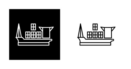 Obraz premium Cargo Ship Vector Icon