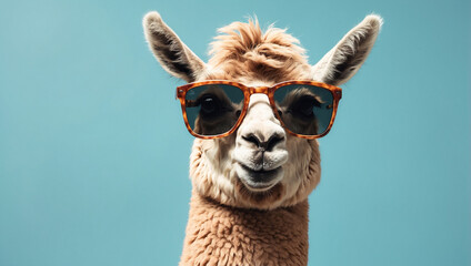 Obraz premium Llama in Sunglasses Concept