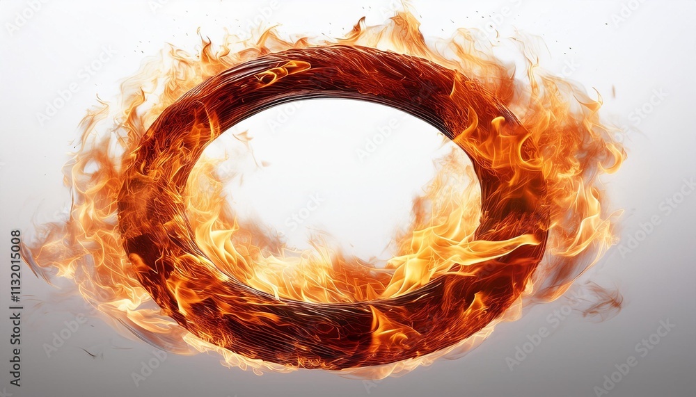 Canvas Prints fire in the shape of heart