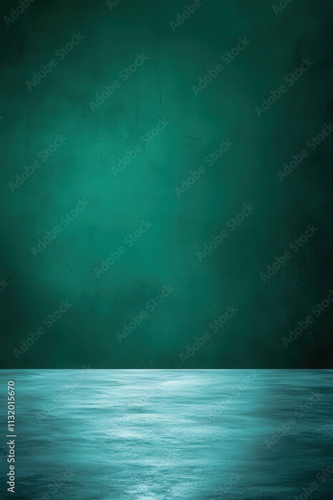 Poster gradient of deep emerald to soft sage green for a natural aesthetic