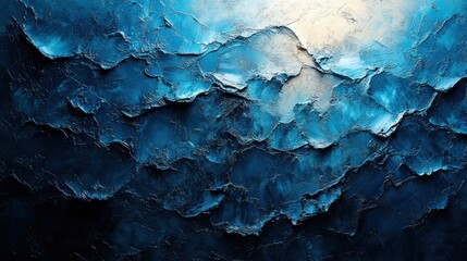 Blue Abstract Texture Minimalism Soft Gradients Light Scratches Glitch Noise Distressed Overlay Depth Illustration Background