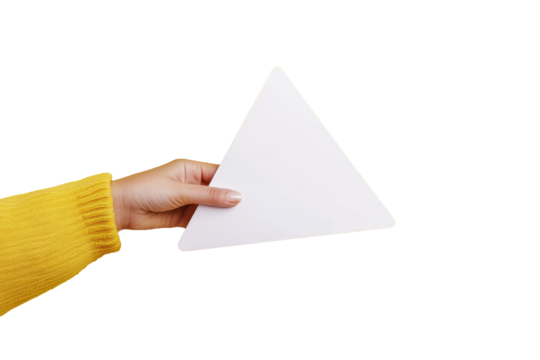 High-Quality PNG hand holding media player button icon over trendy yellow Isolated on White Background – High Resolution