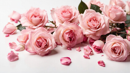 Obraz premium Decorative Web Banner with Blooming Flowers