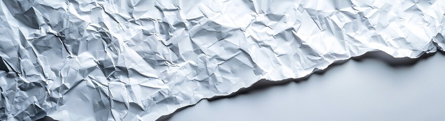 Fototapeta premium White Crumpled Paper Texture Close Up 