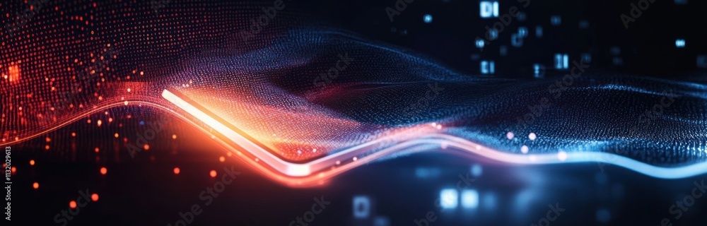 Leinwandbilder Futuristic Digital Workspace with Holographic Elements for Data Science and Networking Innovation