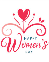 minimalist happy women's day t-shirt typography design.