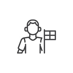 Obraz premium Soccer Linesman line icon