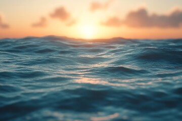 Obraz premium Abstract ocean scene with blurred elements and softly defocused lights creating a dreamy atmosphere