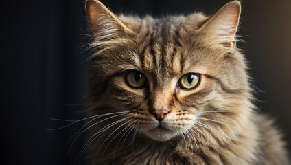 Fearful Cat Portrait