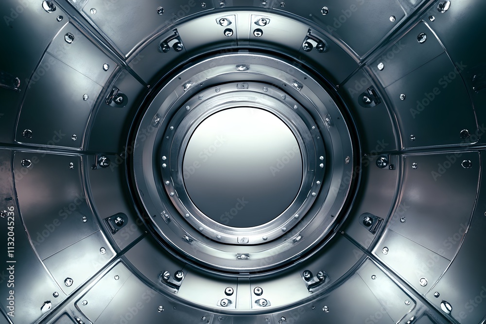 Aufkleber concentric circular metallic structure with central aperture