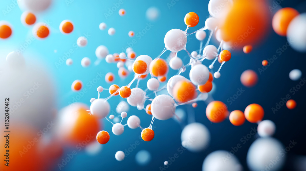 Aufkleber exploring molecular chemical structures under a microscope a detailed view of molecular interactions