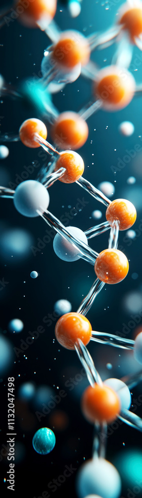 Poster exploring molecular and chemical structures under microscope captivating insights into the intricate