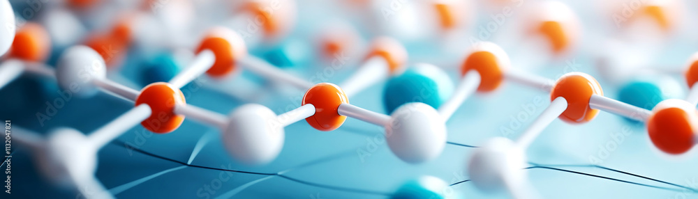Poster exploring molecular chemical structures under the microscope a detailed examination in a laboratory 