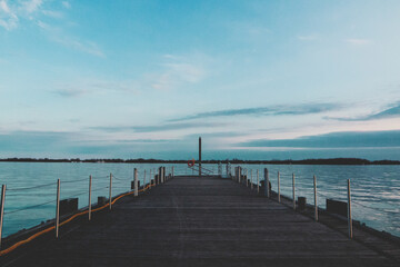 wooden pier in the sea
