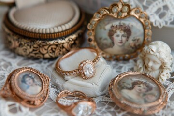 Vintage Jewelry and Portraits.