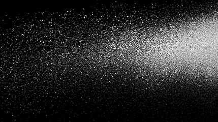 Obraz premium Dynamic Water Suspension: A captivating high-resolution image showcasing a burst of water droplets suspended in a dark abyss. The ethereal particles create a mesmerizing visual, perfect for abstract a