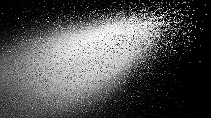 Obraz premium Dynamic Water Suspension: A captivating high-resolution image showcasing a burst of water droplets suspended in a dark abyss. The ethereal particles create a mesmerizing visual, perfect for abstract a