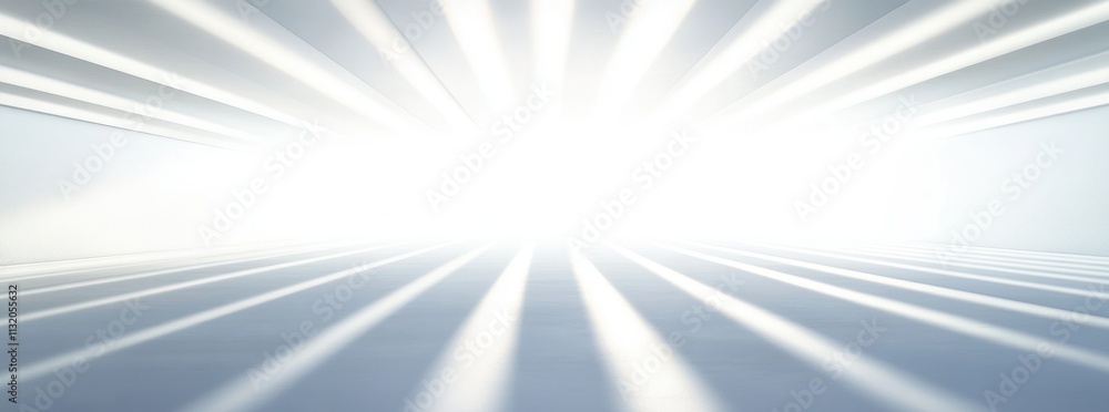 Aufkleber minimalist abstract white rays 3d lines pattern elegant striped background for business presentation