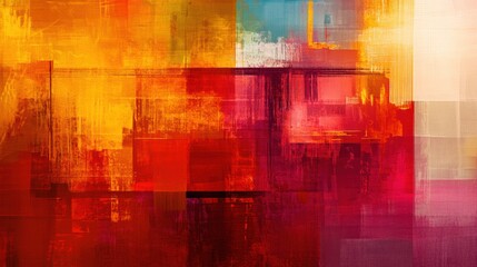 Fototapeta premium Layered digital abstraction with bold color overlays and soft gradient transitions