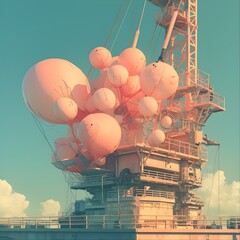 Inflating Structures in Cinematic Industrial Environment