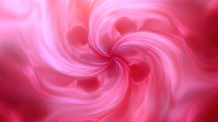 Vibrant Pink Heart Shapes Swirl Abstract Art Background with Soft Focus Lighting and Radial Symmetry