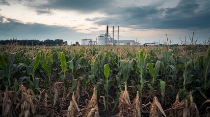 Green industry eco power for sustainable energy environmental friendly low carbon footprint.