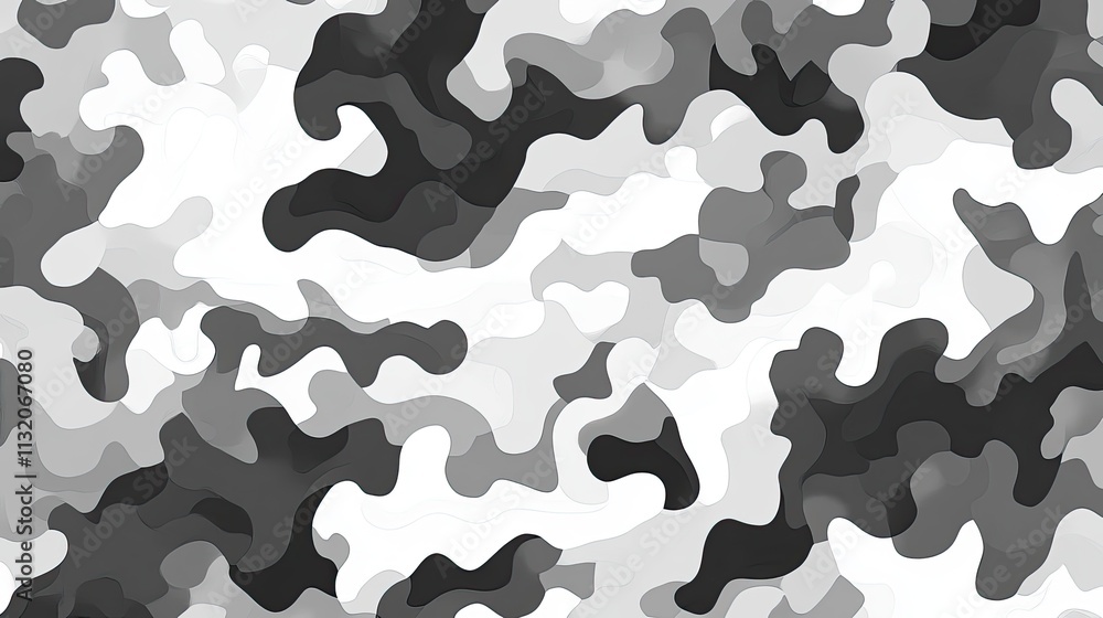 Poster abstract gray and white camouflage pattern for background design