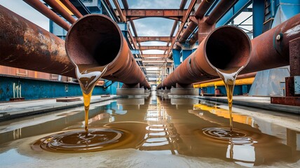 Oil from factories destroys the environment