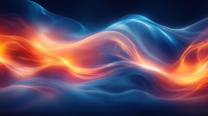 Fototapeta premium Abstract Glitch Texture Cracked Glass Distortion Blue Orange Illustration Background