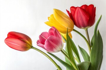 Obraz premium Tulips on white background