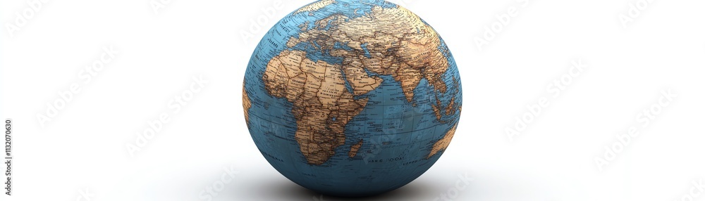 Poster a glowing digital globe showing interconnected continents and global networks, symbolizing the moder