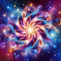 Blooming Galaxy A starry celestial shape with a sense of wonder