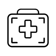Obraz premium Icon of a first aid kit representing health and emergency services on a transparent background 