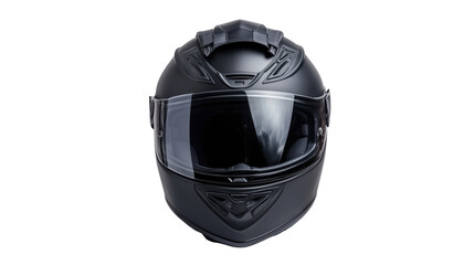 Fototapeta premium High-Quality Black Motorcycle Helmet Perfect for Safety and Style in Extreme Sports