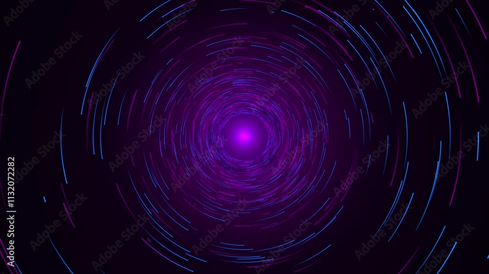 Aufkleber digital space sci fi tunnel with green blue neon big data hi tech information flow blockchain. high 