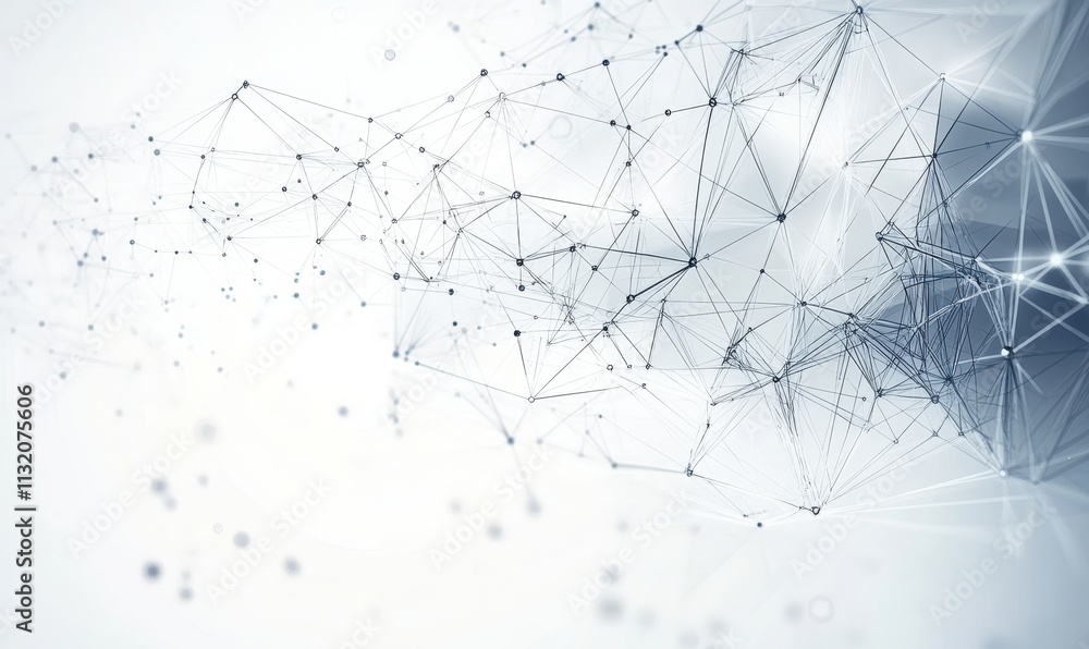 Aufkleber Abstract network connection, plexus background.