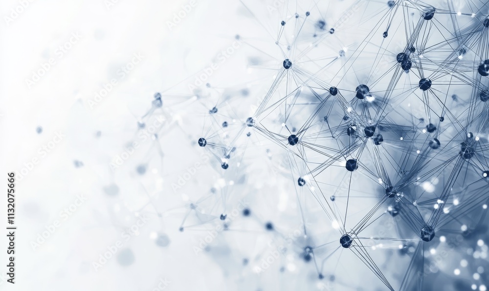 Poster abstract network connection.