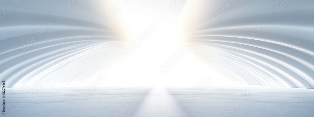 Aufkleber minimalist abstract white background with 3d striped lines pattern for business presentation