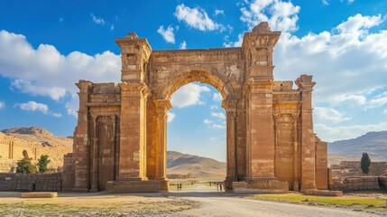 Obraz premium Ancient Archway in Palmyra, Syria