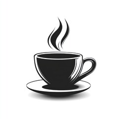 Obraz premium Hot coffee in a cup and saucer. (1)