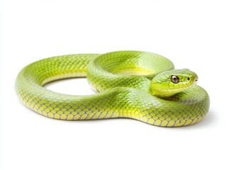 Rough green snake slithering forest floor wildlife lush environment close-up nature's vibrant beauty