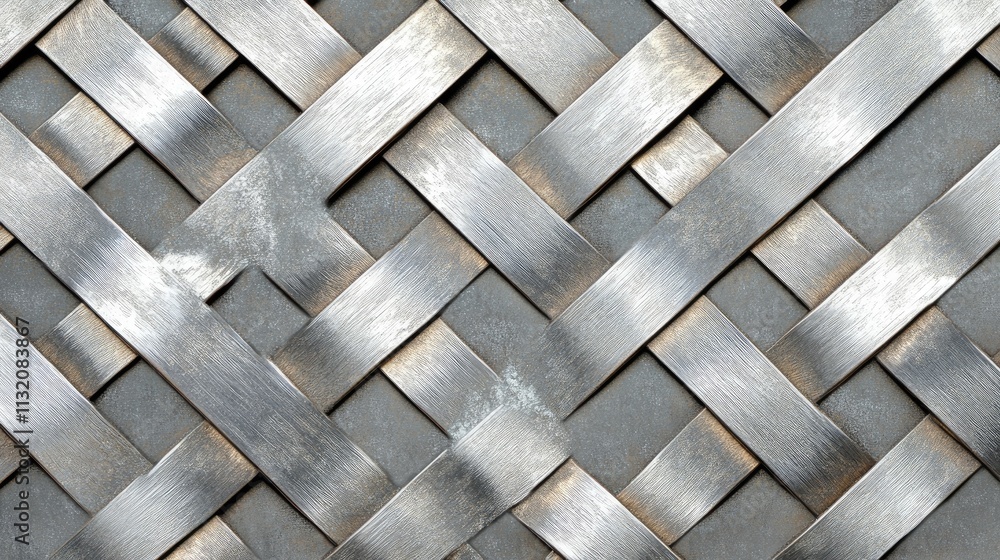 Poster metallic woven pattern background for textures and design projects