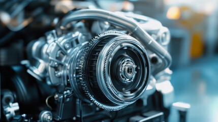 Automobile car gearbox with toothed wheels.