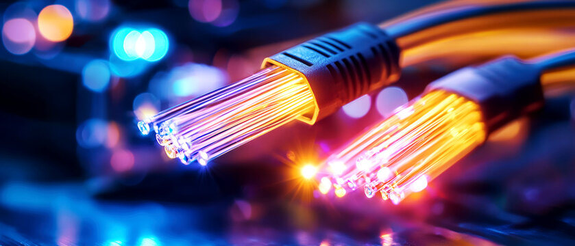 Advancing connectivity fiber optic cables in high-tech environments innovative installation techniques close-up view of fiber infrastructure