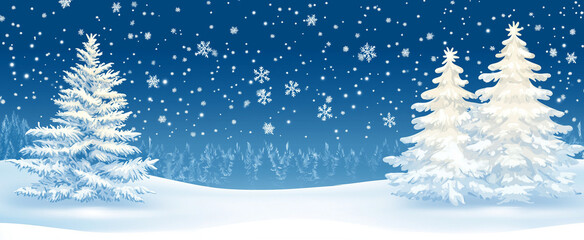 Winter background with snowflakes chrismits banner concept 