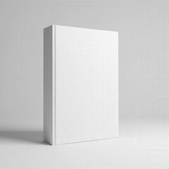 Naklejka premium Softcover book mockup with a blank front cover, angled slightly, and soft studio lighting for a clean and modern presentation